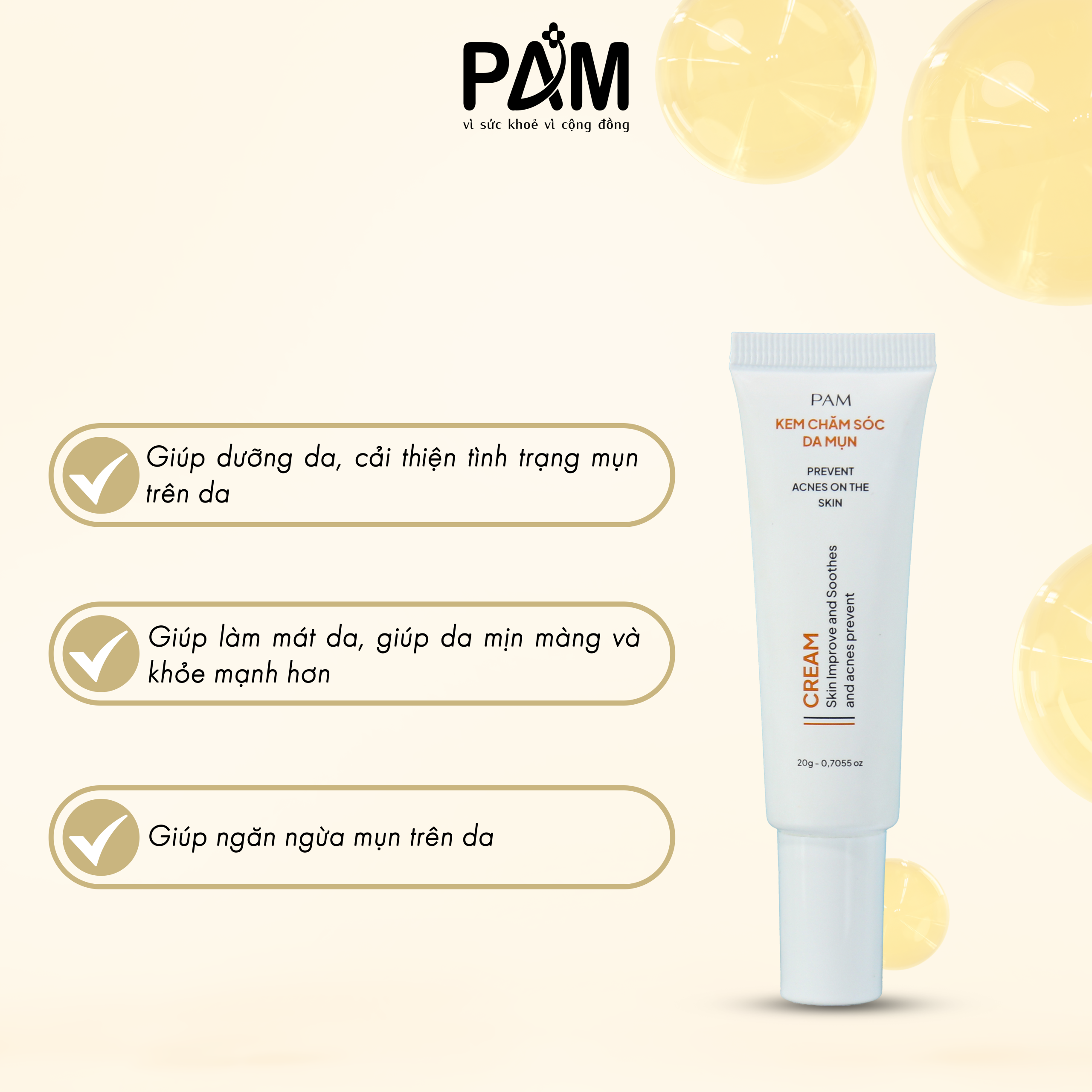 Kem Chăm Sóc Da Mụn PAM - Ảnh 2